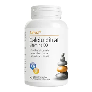 Calciu Citrat Vitamina D3 30 capsule vegetale