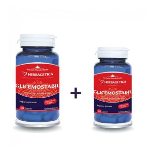 Glicemostabil Herbagetica 60+10 capsule
