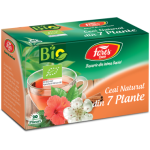 Ceai bio din 7 plante, ceai la plic, RO-ECO-007