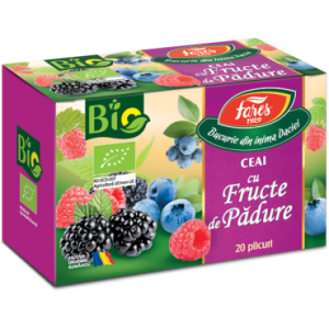 Ceai bio cu fructe de pădure, ceai la plic, RO-ECO-007