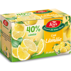 Ceai cu lămâie 40%, ceai la plic